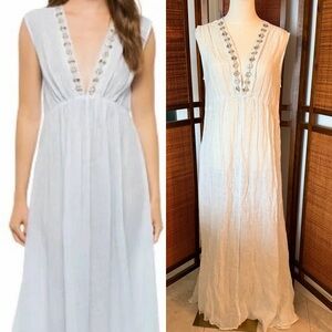 NWT Florabella Azores V-Neck Maxi Dress M/L celadon $265